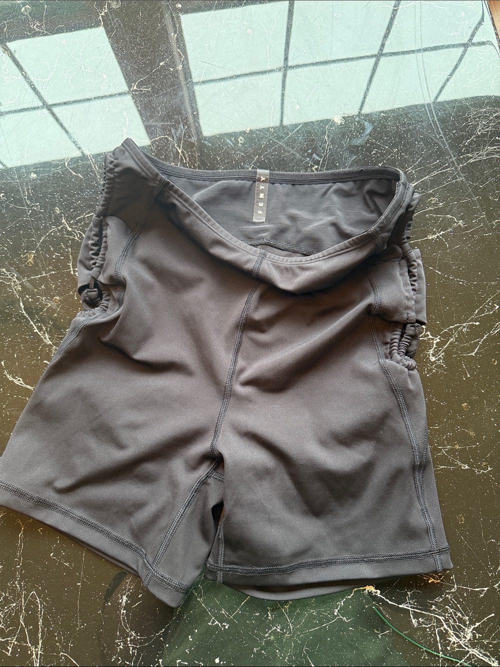 Savage X Fenty Black High-Rise Bike Shorts